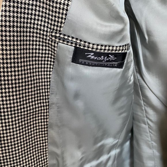 Marzotto Mens black & white houndstooth sport coat - Picture 4 of 5